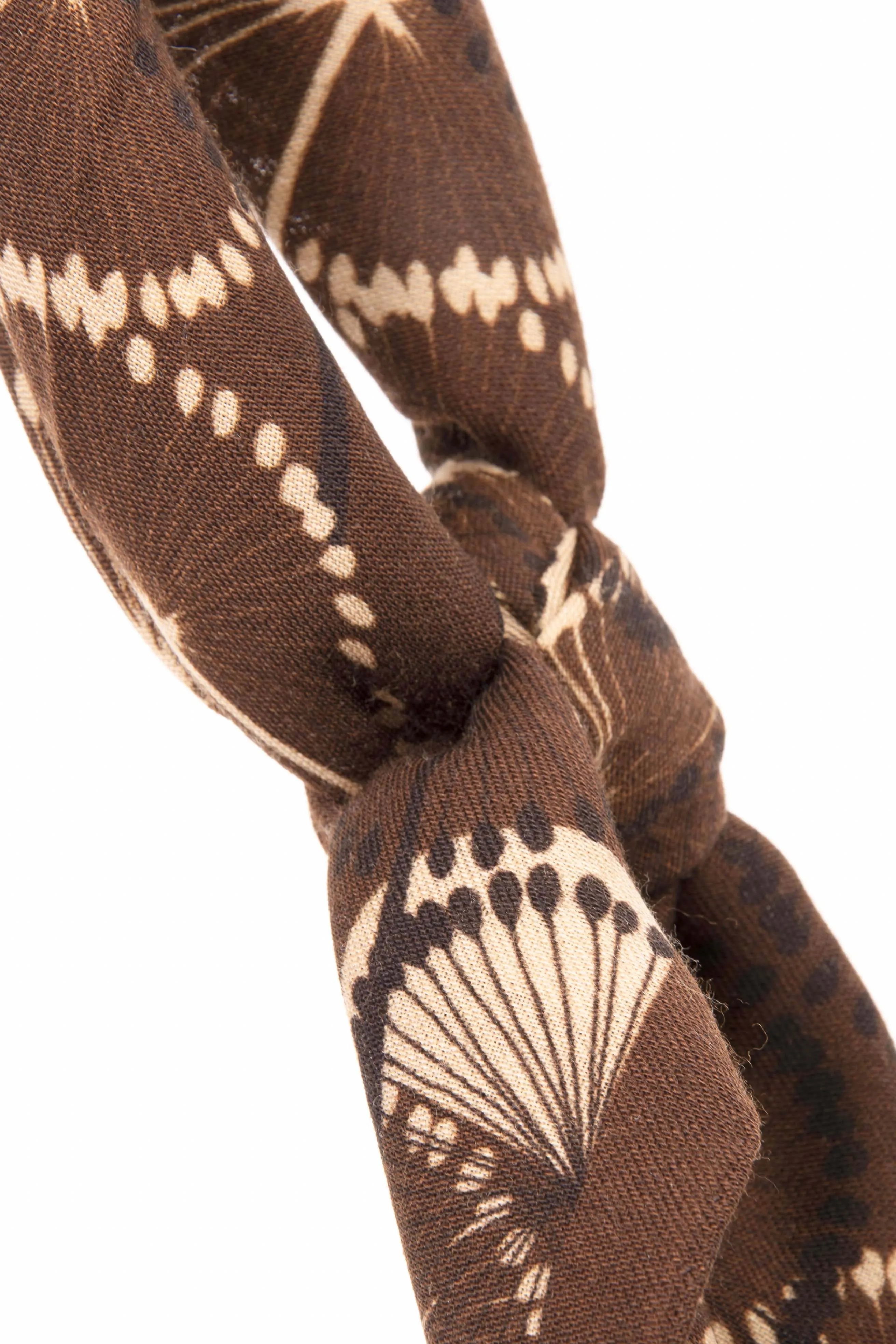 Brown pure wool Dandelion scarf 60