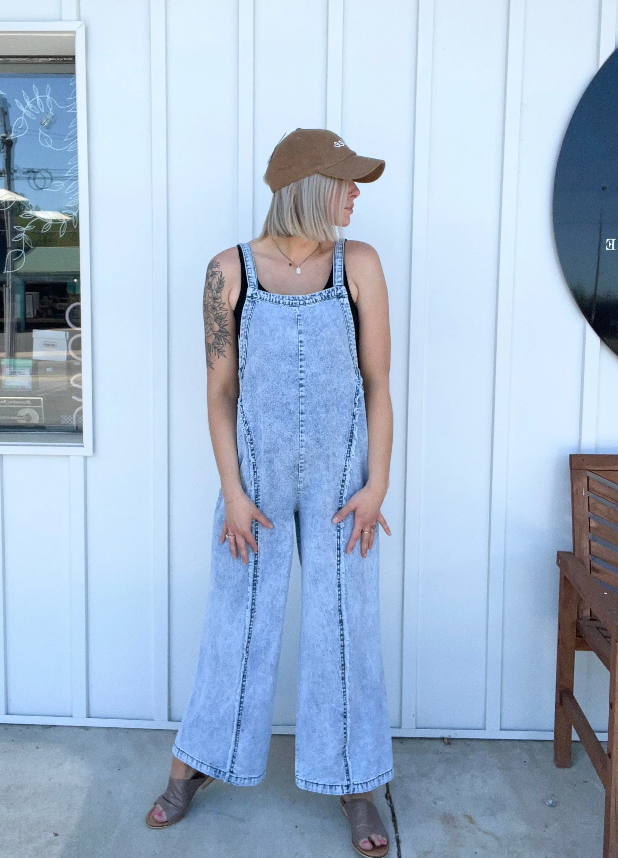 Conversations In The Dark Denim Overalls