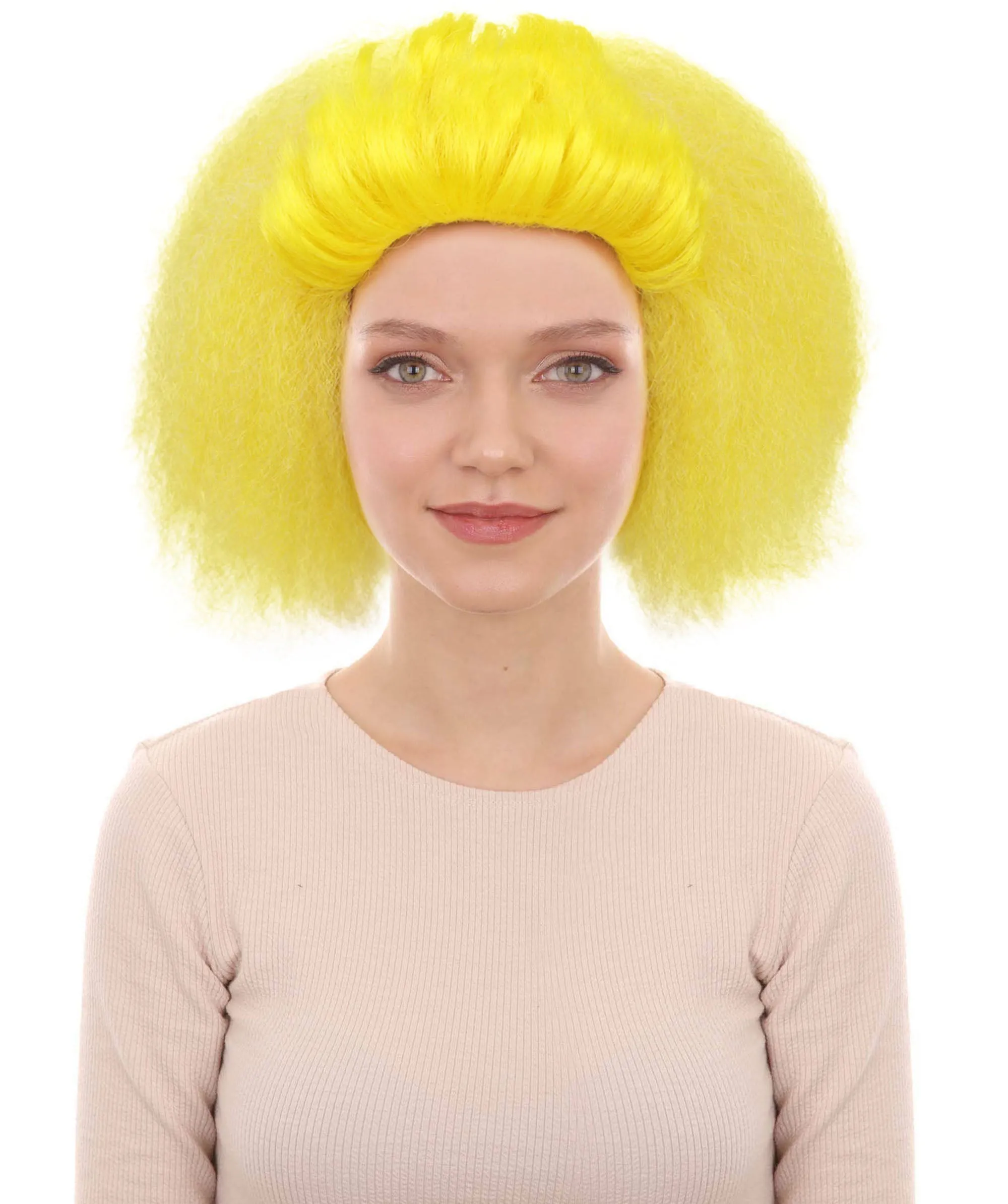 HPO Adult Women's Dramatic Drag Queen Textured Short Wig I Multiple Color Options I Flame-retardant Synthetic Fiber
