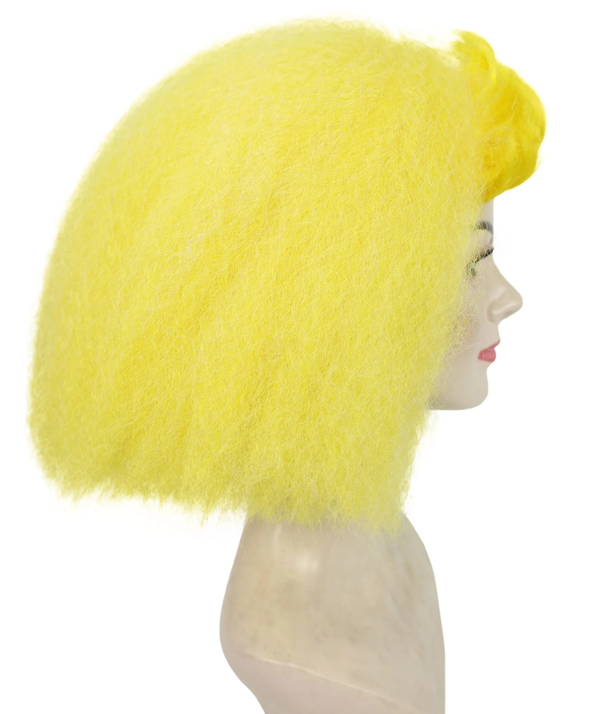 HPO Adult Women's Dramatic Drag Queen Textured Short Wig I Multiple Color Options I Flame-retardant Synthetic Fiber