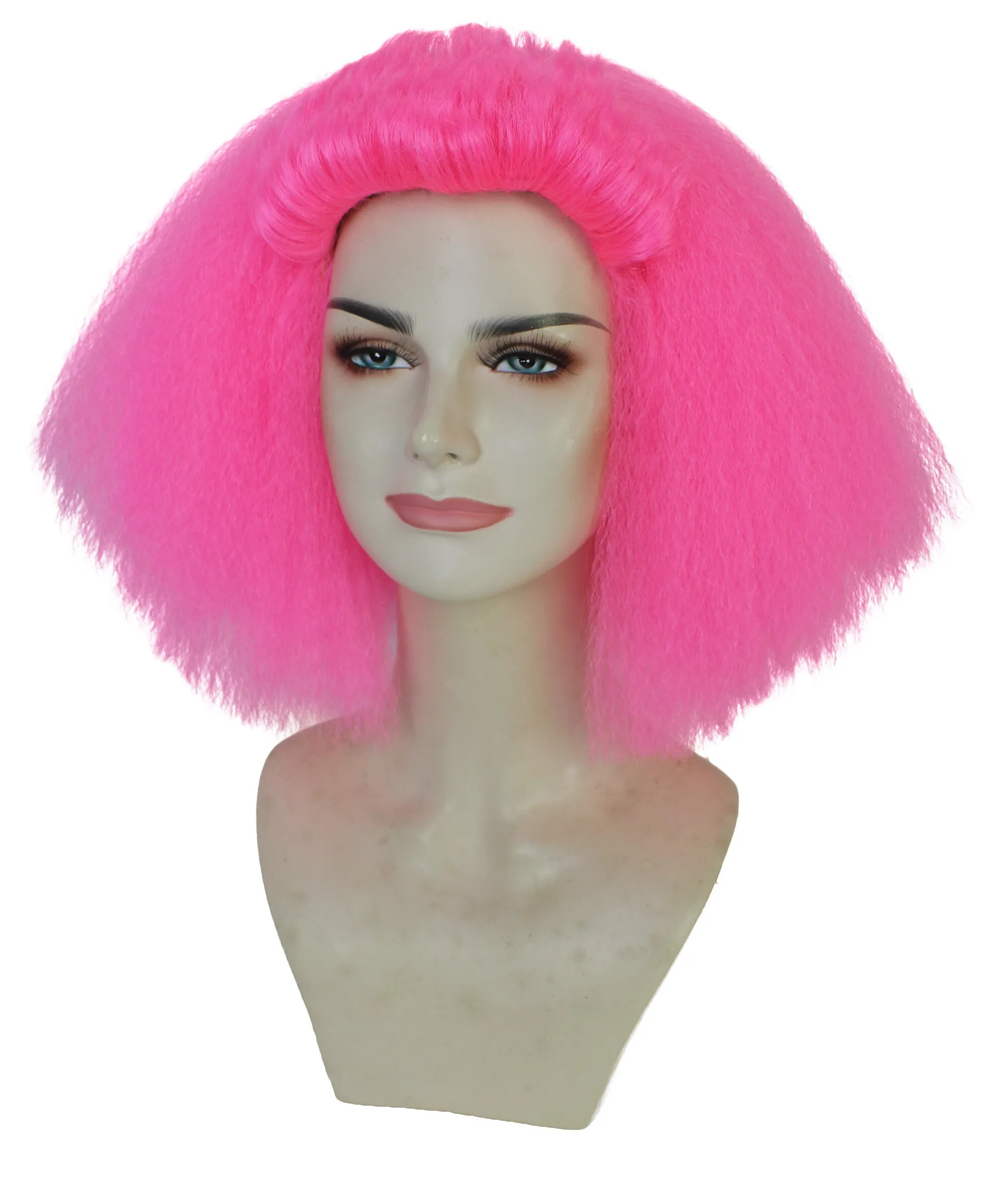 HPO Adult Women's Dramatic Drag Queen Textured Short Wig I Multiple Color Options I Flame-retardant Synthetic Fiber
