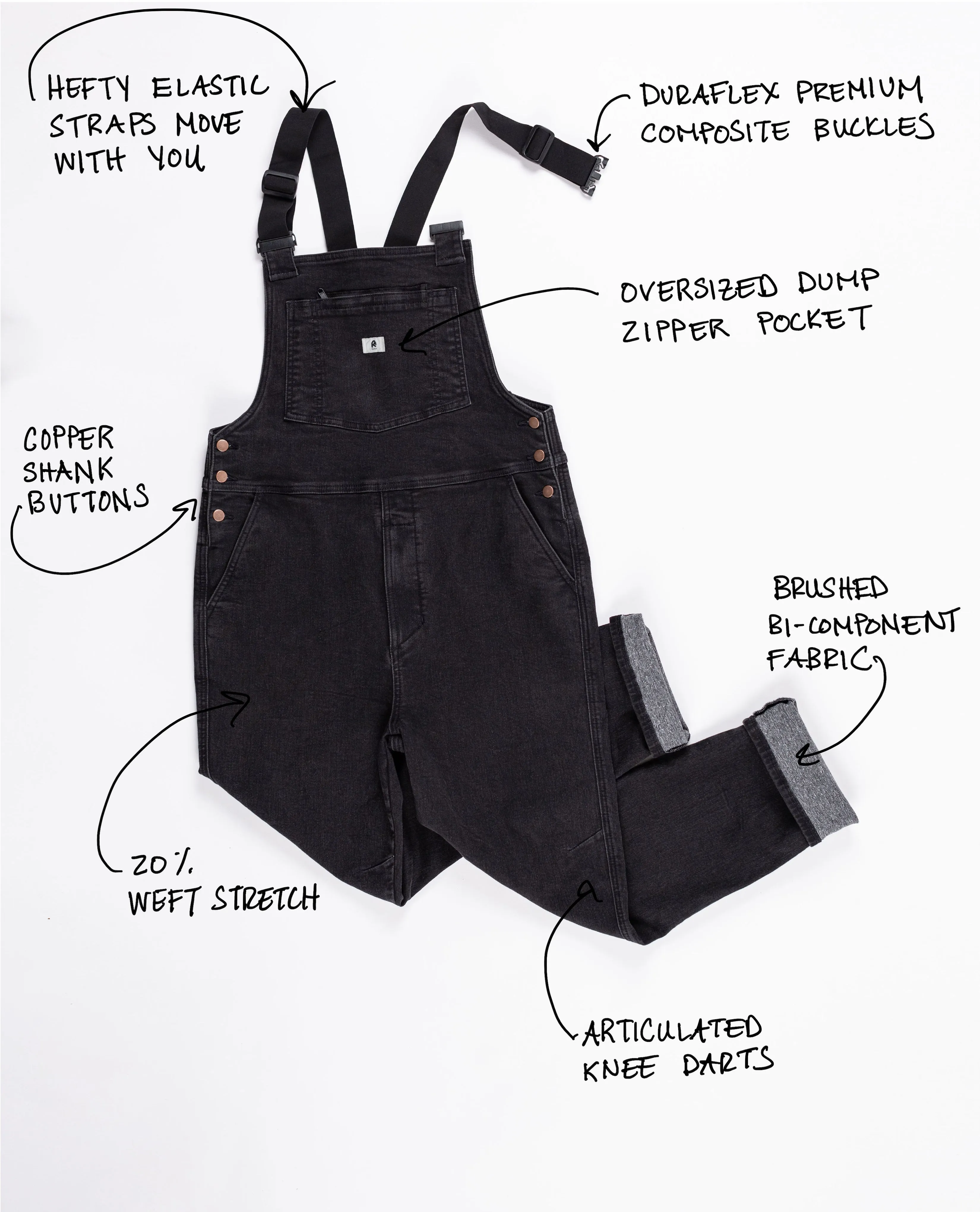 Men's Diesel Overalls - Skeleton Embroidery