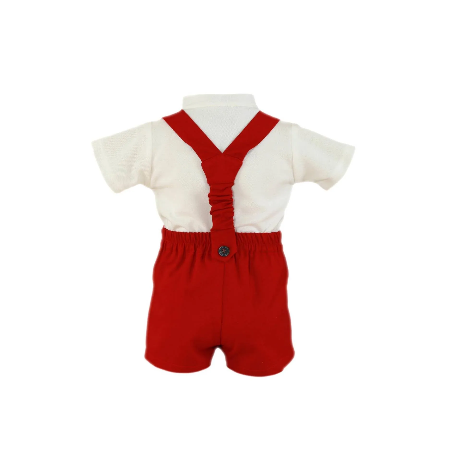 Red Overalls Set