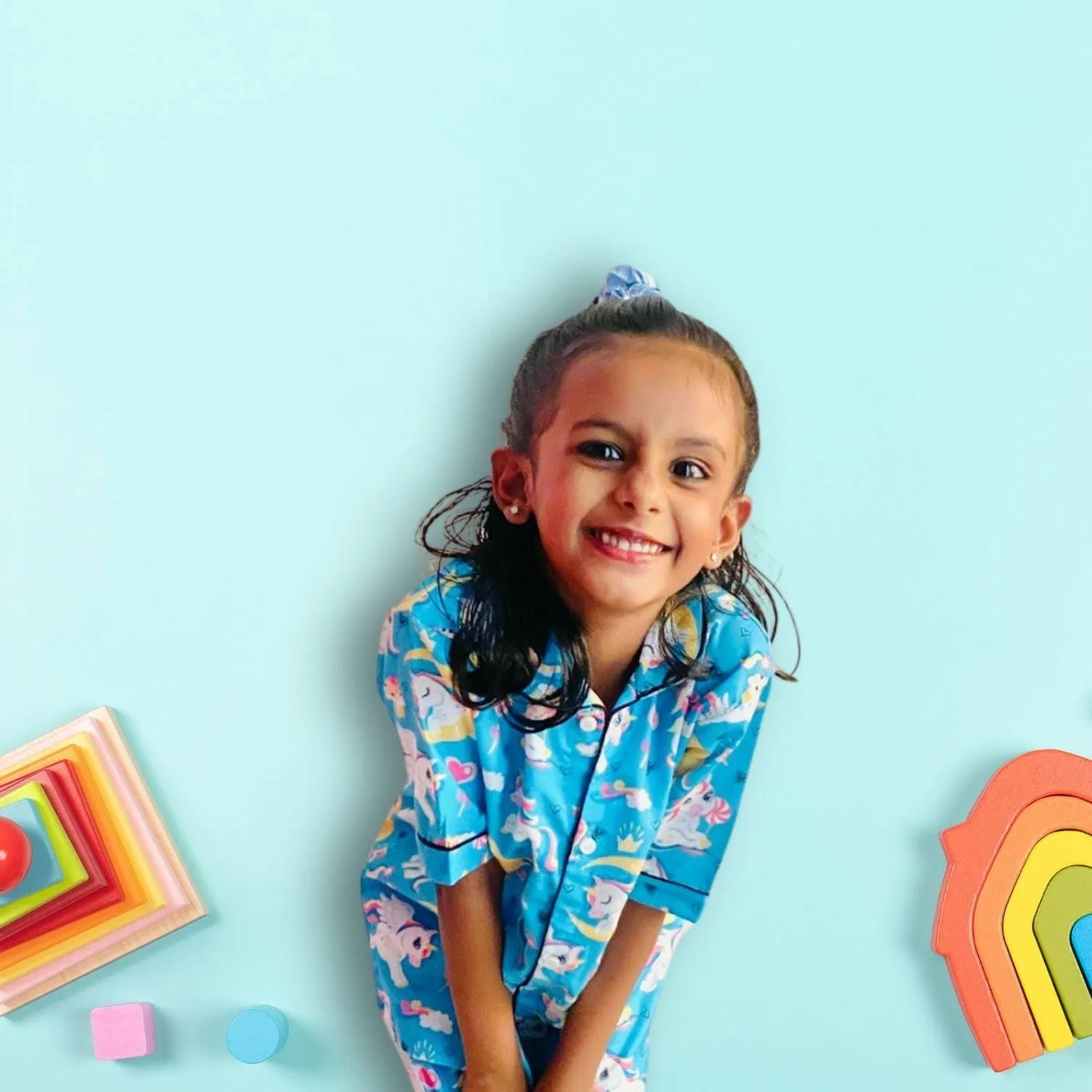 Unicorn sky Blue Pajama Set