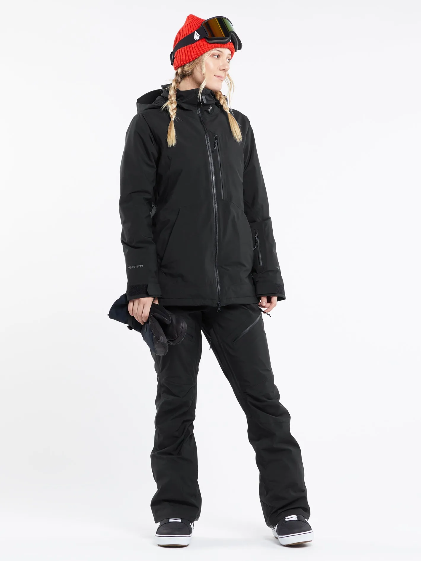 Womens Elm Stretch Gore Bib Overalls - Black